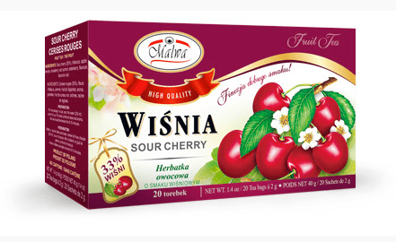 Malwa Sour Cherry (Wisnia) Tea - 20 sachets image 0