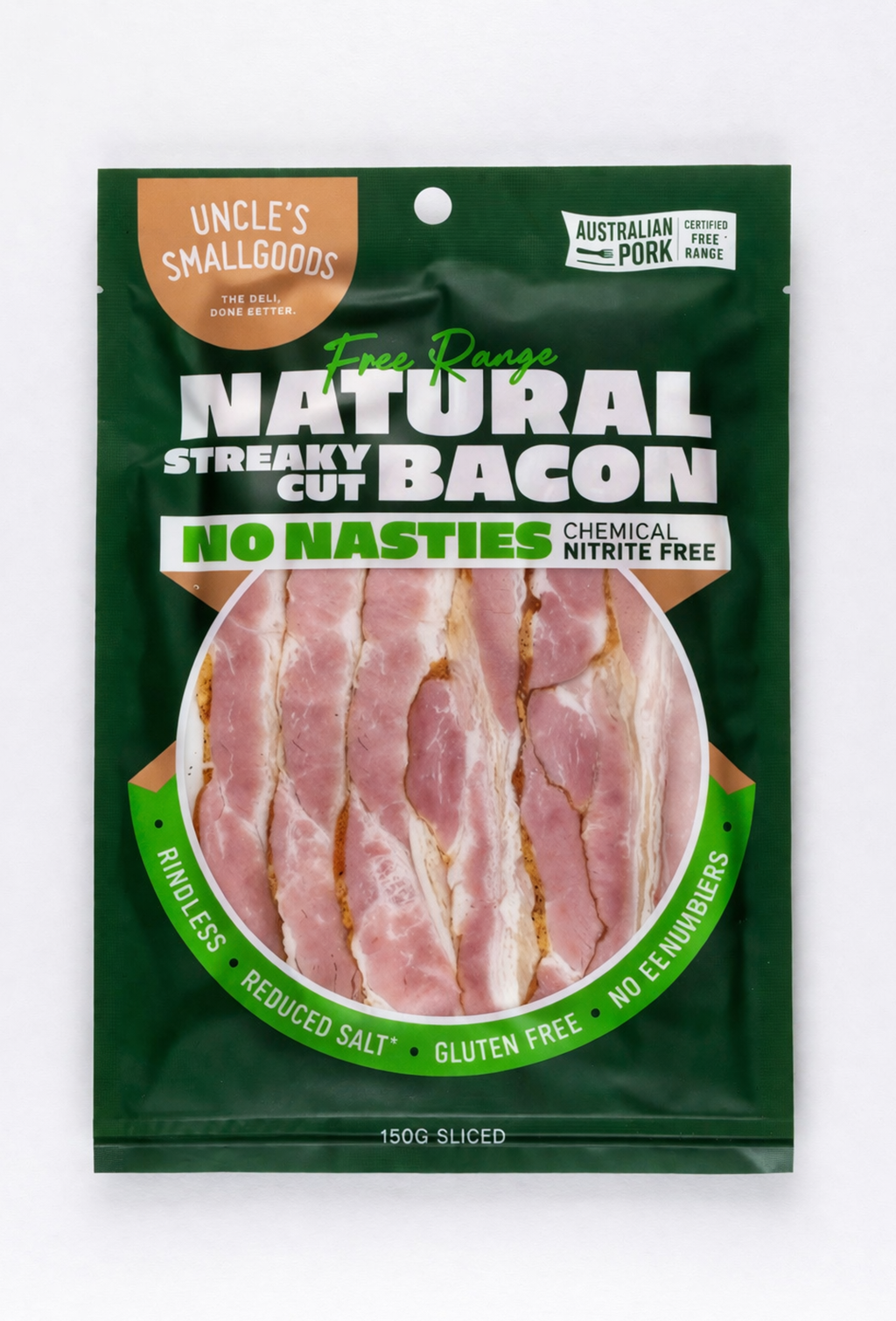 Natural Streaky Bacon - 150g Sliced