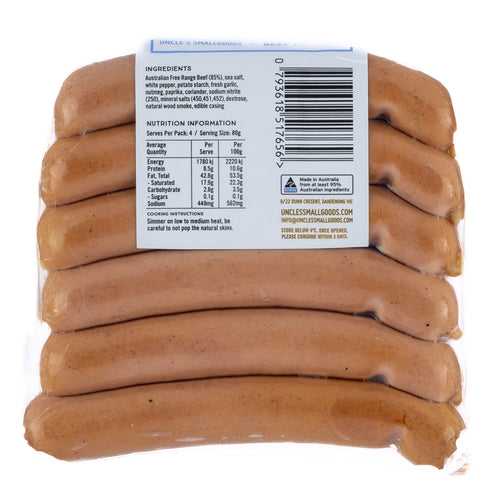 Beef Hotdogs 6-Pack 320g image 1