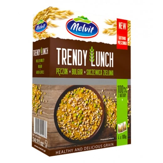 Melvit Trendy lunch mix of pearl barley, bulgur, green lentils 4x100g image 0